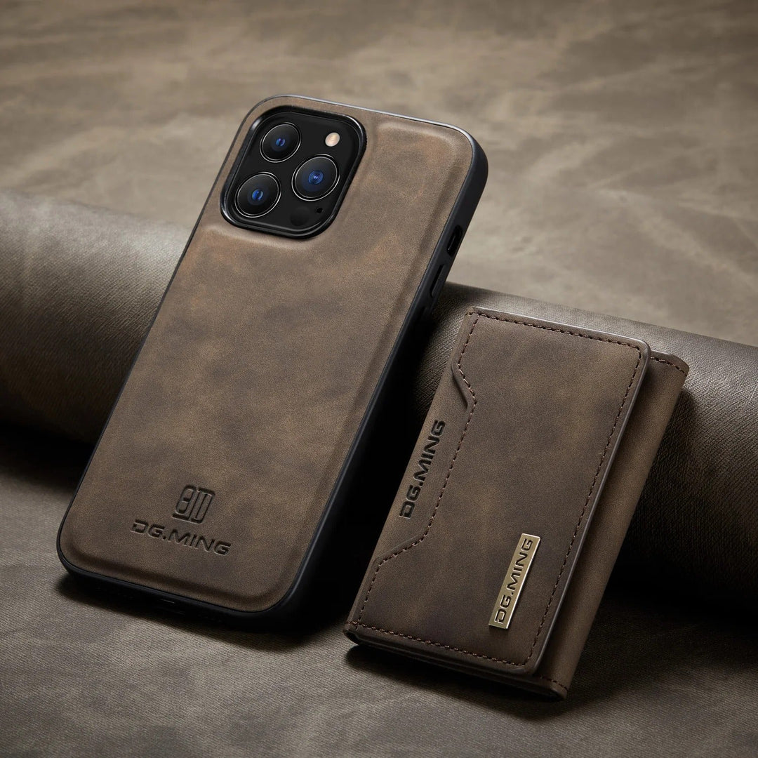 Etui skórzane 2 w 1 z odpinaną portmonetką dla iPhone&
