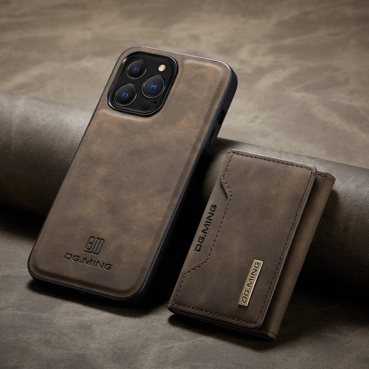 Etui skórzane 2 w 1 z odpinaną portmonetką dla iPhone&