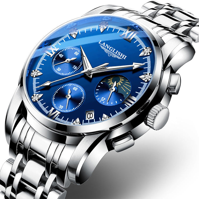 Wodoodporna męska zegarek sportowy z podświetlanymi wskazówkami i mechanizmem kwarcowym