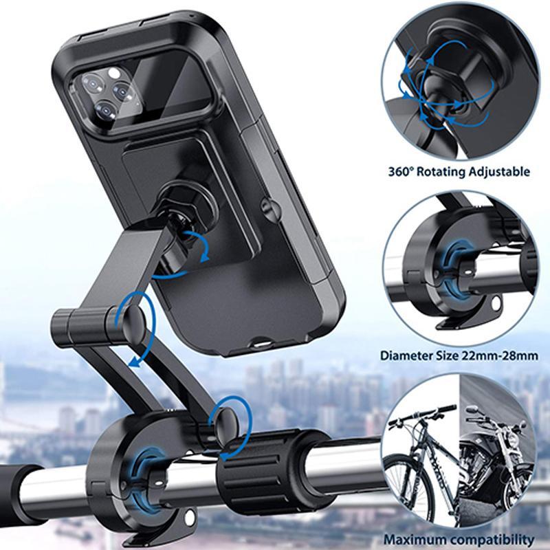 RideCharge Pro – Wodoodporny uchwyt na telefon z USB i 15W bezprzewodowym ładowaniem do roweru i e-roweru | Karnz