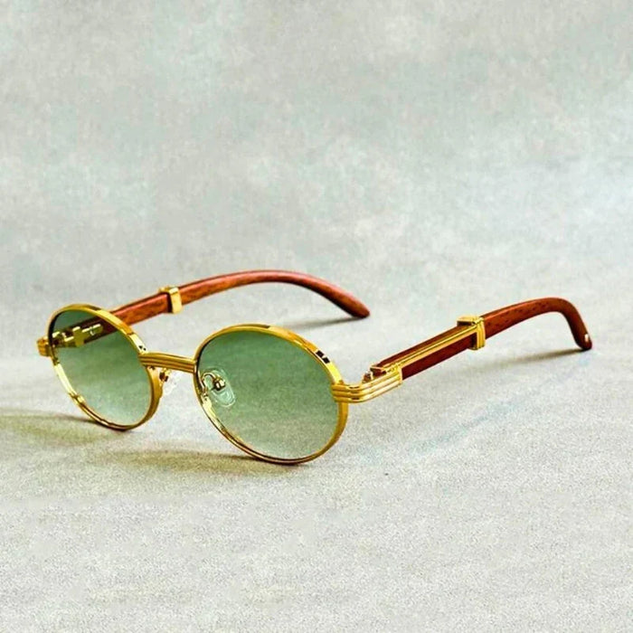 BlissGlow – Drewniane okulary przeciwsłoneczne z serii Retro