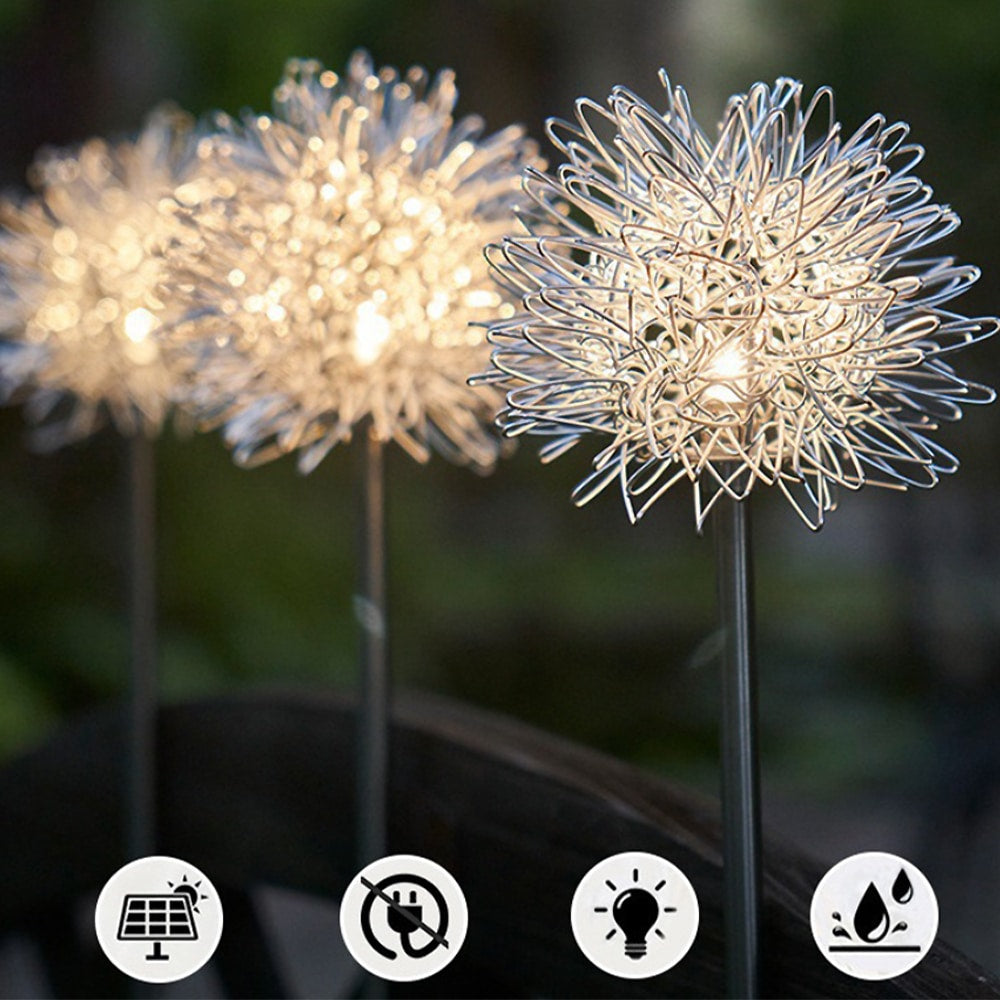 Solarna lampa LED do ogrodu (2 sztuki) w designie dmuchawca z wbiciem | Karnz