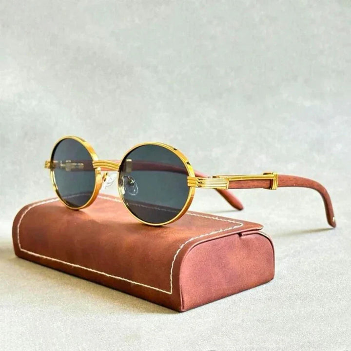 BlissGlow – Drewniane okulary przeciwsłoneczne z serii Retro