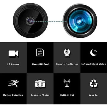 Mini kamera funkcyjna z funkcją magnetyczną, monitorowanie audio i wideo na żywo w czasie rzeczywistym