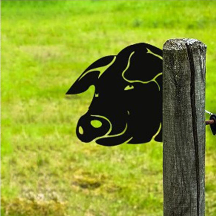 Zewnętrzna dekoracja ogrodowa - Metalowa sztuka kozy szpiegującej | Karnz
