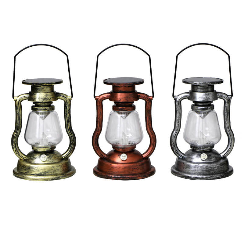 Lampka Solarna Retro Kerosinowa Lampka Konna LED Zewnętrzna Ogród Patio Dekoracja Przenośna Płomień Świeczka | Karnz