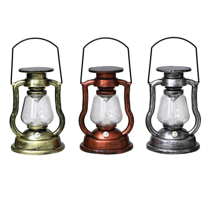 Lampka Solarna Retro Kerosinowa Lampka Konna LED Zewnętrzna Ogród Patio Dekoracja Przenośna Płomień Świeczka | Karnz