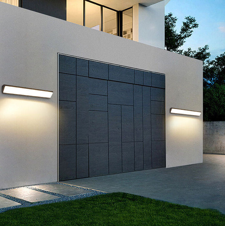 Nowoczesne zewnętrzne lampy ścienne LED z aluminium i akrylu | Karnz