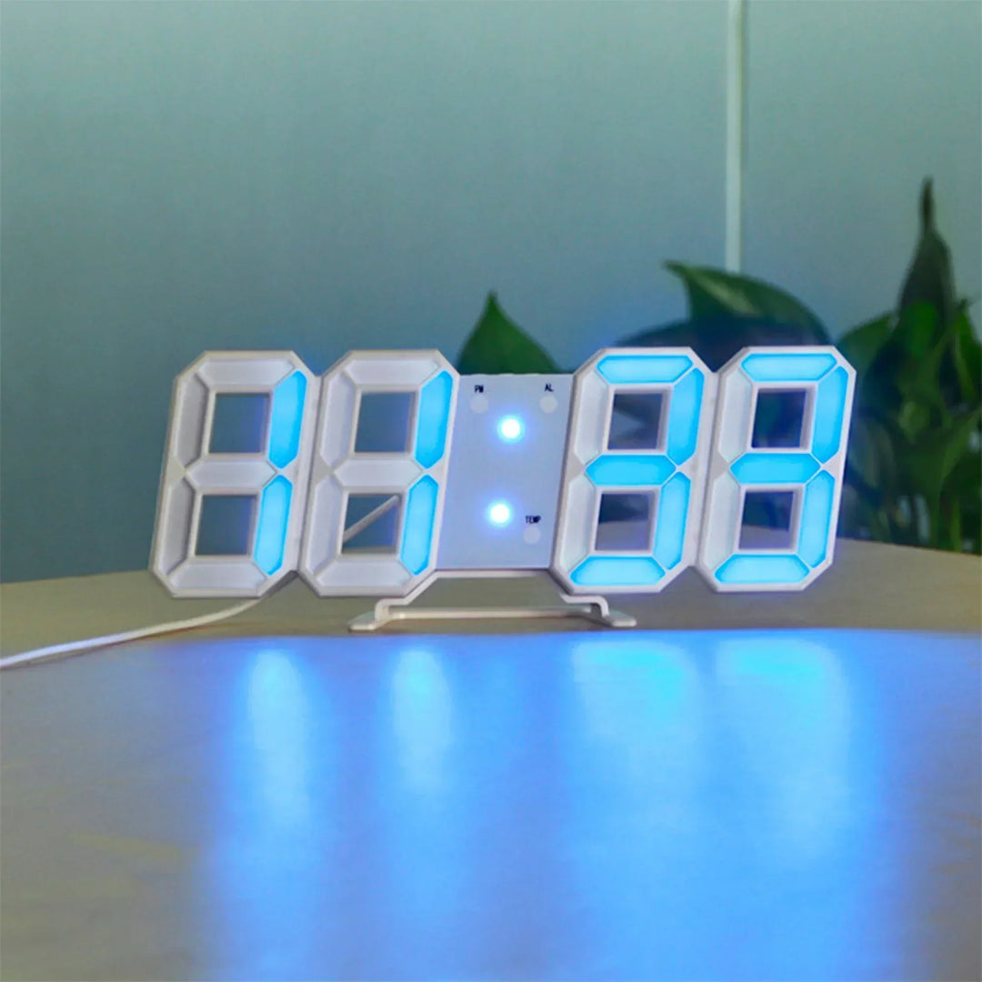 Cyfrowy zegar ścienny 3D LED – Nowoczesny design z funkcją przyciemniania i optymalną widocznością