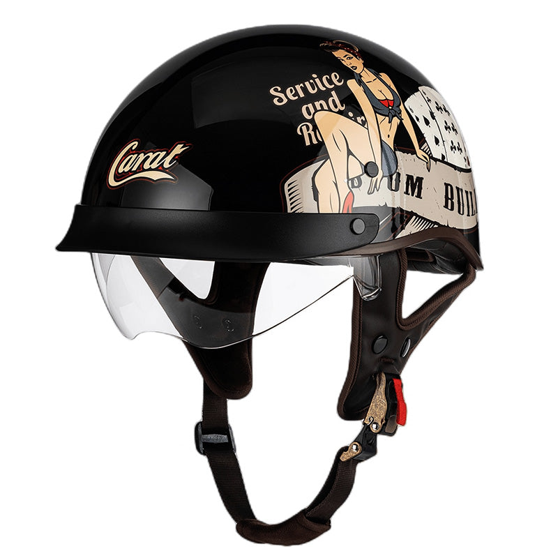 Kask miejski dla choppera o minimalistycznym designie