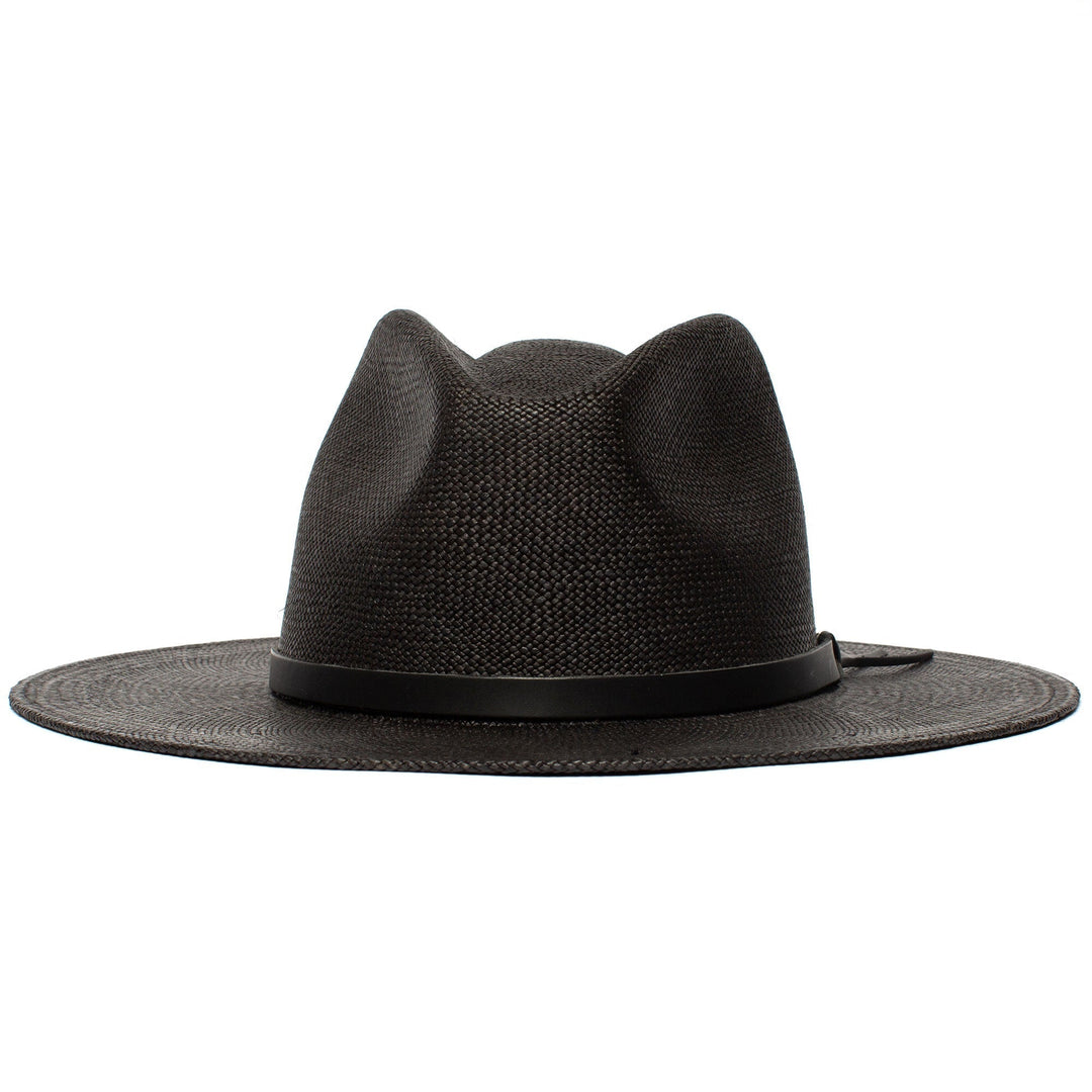 Letni kapelusz słomkowy Fedora-Czarny | Karnz