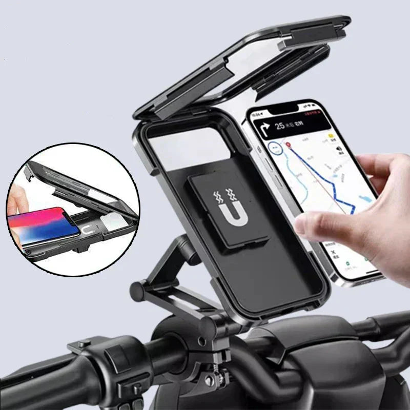 RideCharge Pro – Wodoodporny uchwyt na telefon z USB i 15W bezprzewodowym ładowaniem do roweru i e-roweru | Karnz