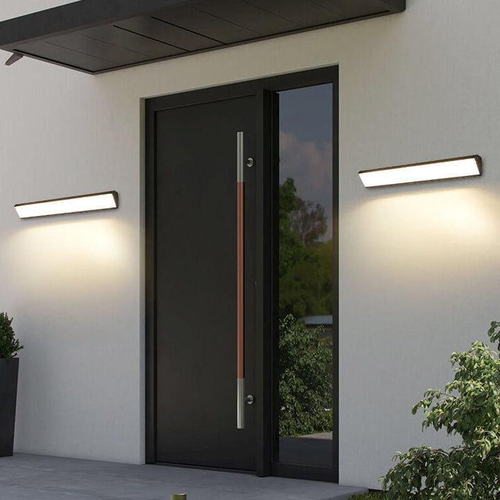 Nowoczesne zewnętrzne lampy ścienne LED z aluminium i akrylu | Karnz