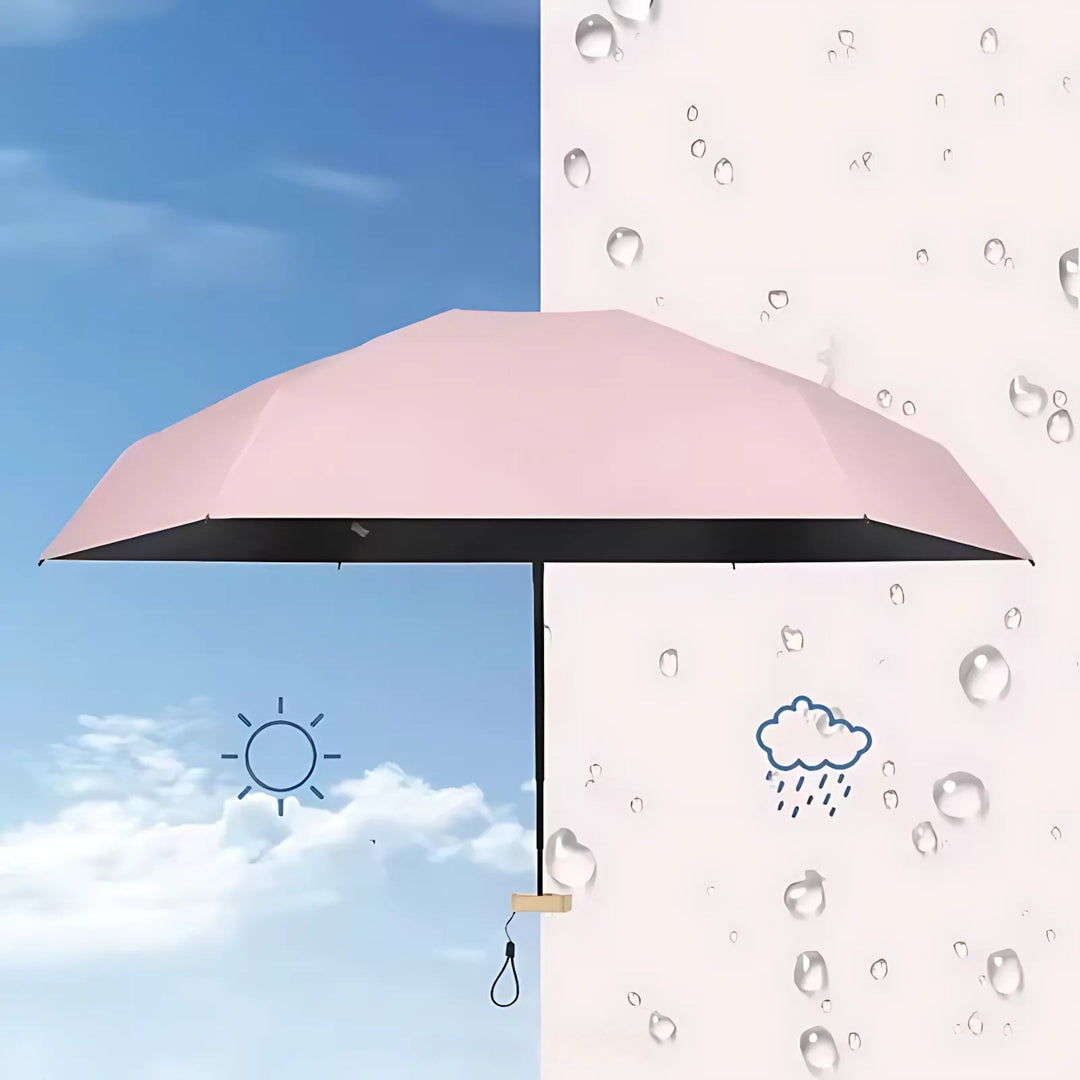 UrbanBrolly | Mini składany parasol UV – Ochrona przeciwsłoneczna UPF 50+ – Wodoodporny – Lekki i przyjazny dla kieszeni do użytku w podróży Karnz