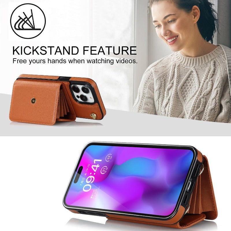 Skórzana torba na ramię z torbą i smyczą do iPhone&