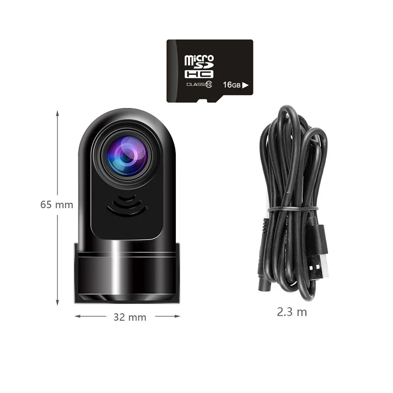 1080P HD Mini ADAS Kamera samochodowa z funkcją obrotu 360°