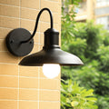 Retro Loft Dome Żelazo Na Zewnątrz Wodoodporna Lampa Ścienna Szkło Łukowe 1-Światło | Karnz
