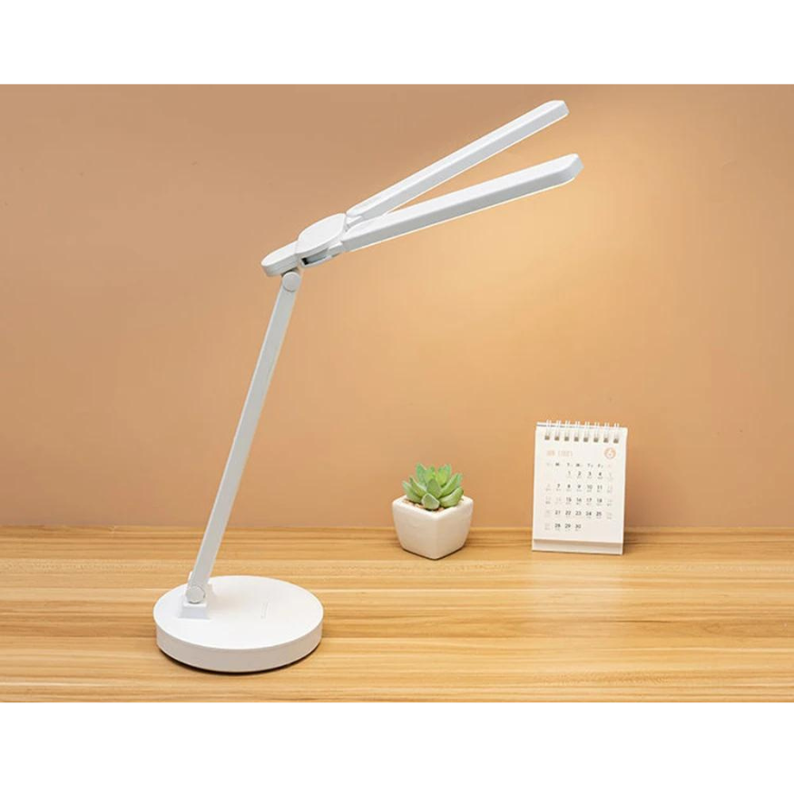 Regulowana lampa do czytania - Ładowalna, ściemniana z miejscem na telefon