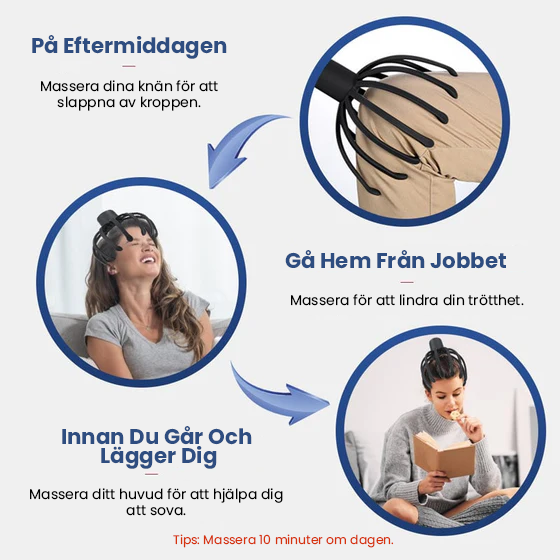 Urządzenie do masażu głowy z motywem ośmiornicy