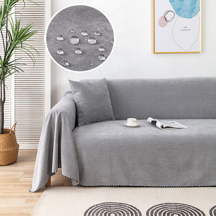 Premium Wodoodporna Narzuta na Sofę z Krawędzią Jacquard