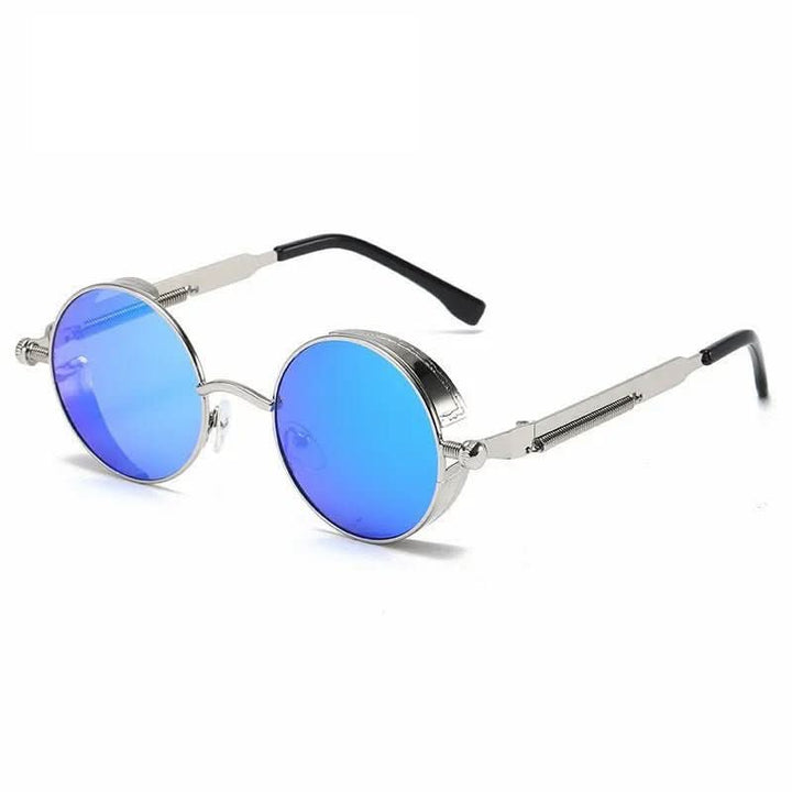 Okrągłe okulary przeciwsłoneczne vintage z ochroną UV400 i retro designem