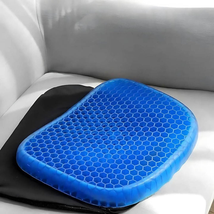 ComfortGel Ortopedyczna poduszka żelowa | Ulga w bólu - Ból kości ogonowej - Wsparcie dla lędźwi - Do biura - Samochodu - Użycie w wózku inwalidzkim Karnz