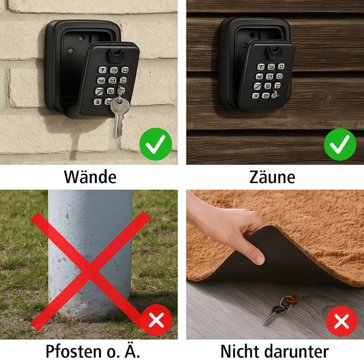 KeyGuard Zewnętrzna Skrzynka na Klucze – Wodoodporna Skrzynka Montowana na Ścianie | Karnz