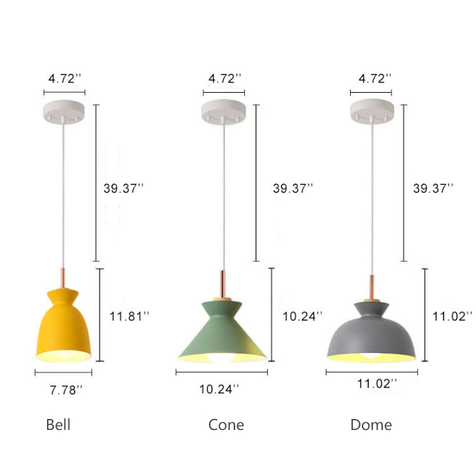 Karnz | AuroraLite Nordic Lampa Wisząca | Design Metalowy | 1-Światło | Nowoczesne Opcje Kolorystyczne