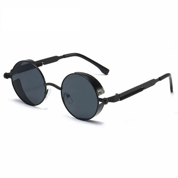 Okrągłe okulary przeciwsłoneczne vintage z ochroną UV400 i retro designem