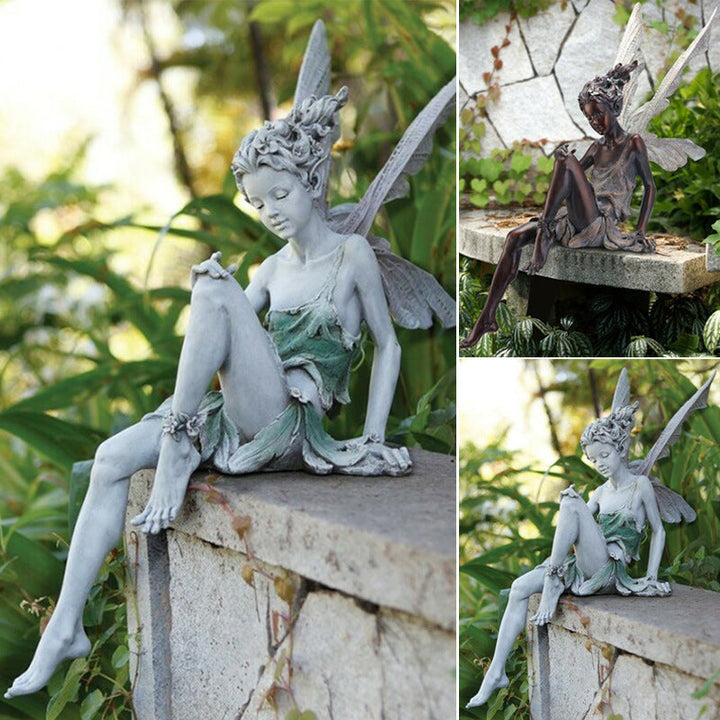 Sandsberg Siedząca Wróżka Ogród Statua