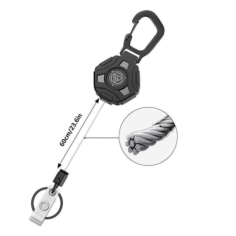Ciężki, retractable brelok