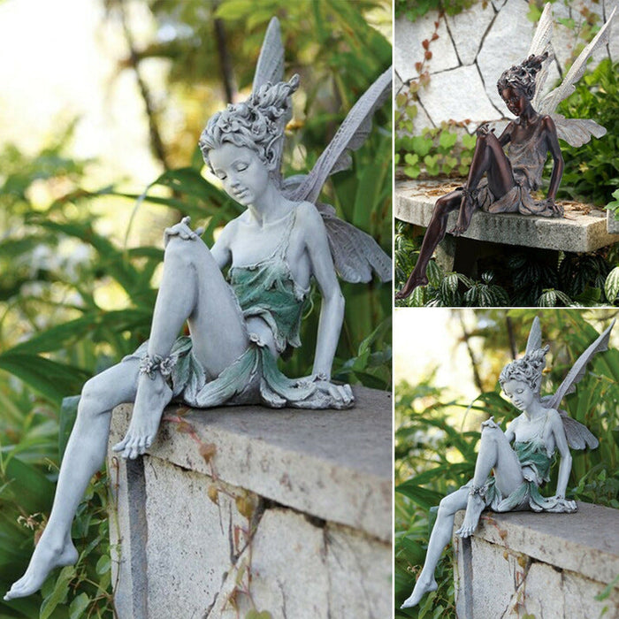 Sandsberg Siedząca Wróżka Ogród Statua