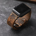 Ręcznie robiony vintage skórzany pasek do Apple Watch