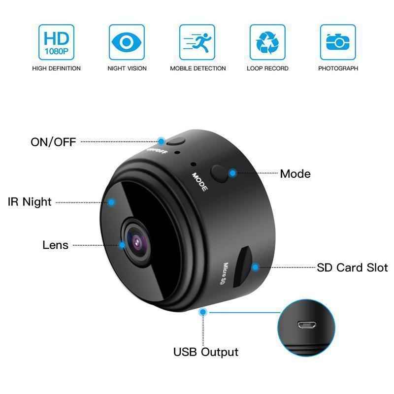 1080p Magnetyczna Kamera WiFi Mini - Kamera Tylnia do Przyczepy RV