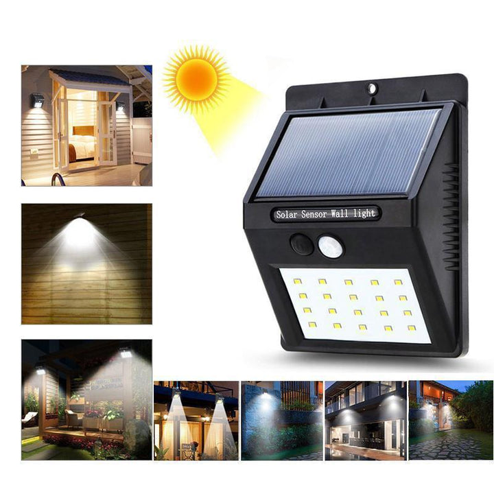 Sandsberg | Solarna lampa LED na ścianę | Czujnik ruchu, Extra jasna
