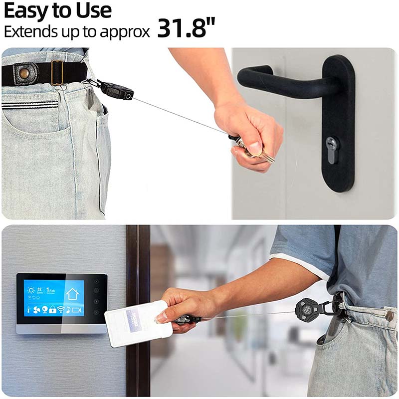 Ciężki, retractable brelok