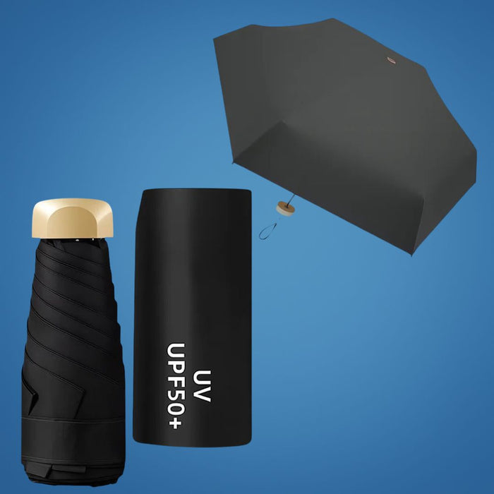 UrbanBrolly | Mini składany parasol UV – Ochrona przeciwsłoneczna UPF 50+ – Wodoodporny – Lekki i przyjazny dla kieszeni do użytku w podróży Karnz