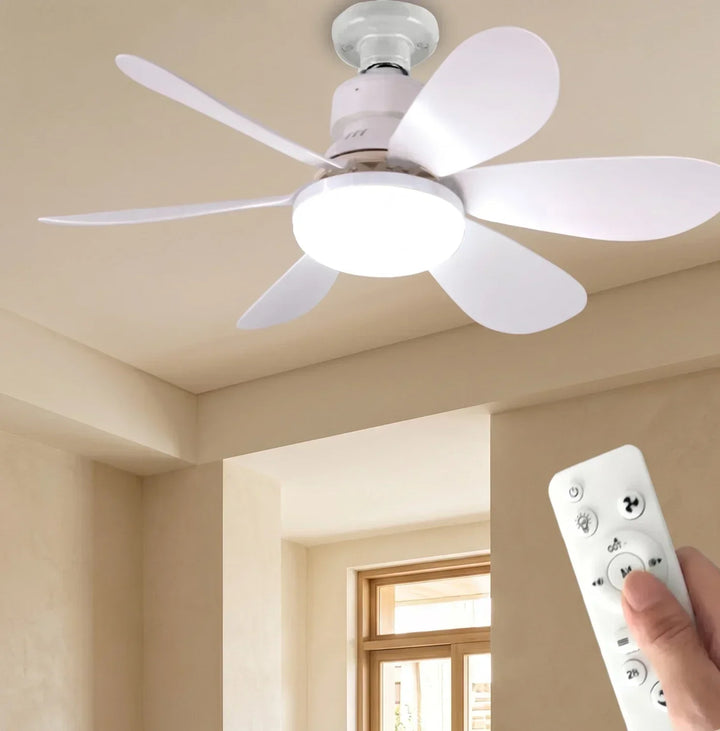 Wentylator sufitowy LED z pilotem i ściemnialnym światłem | Karnz