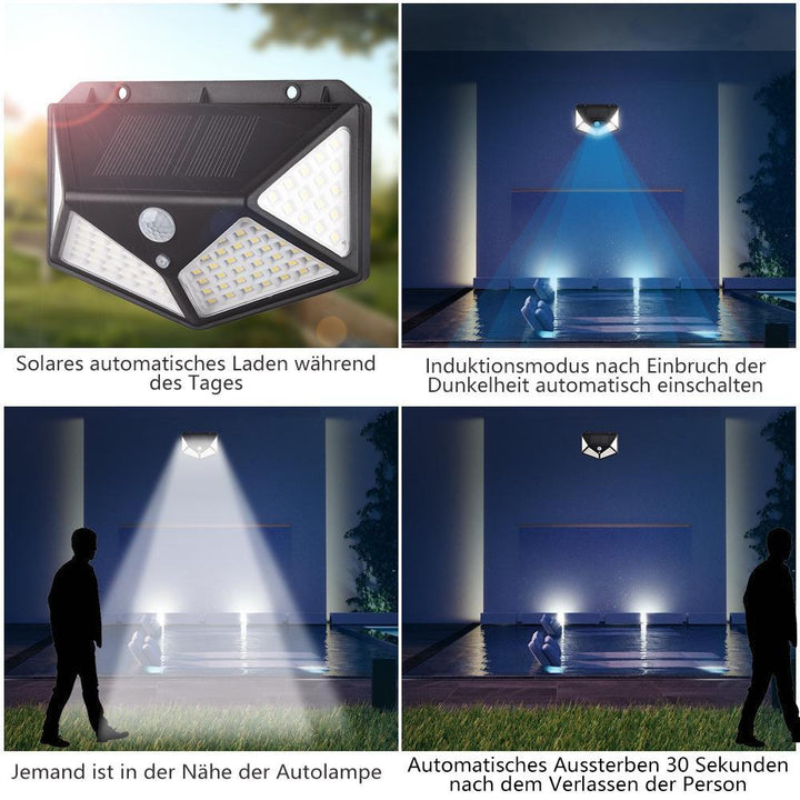 Wodoodporna lampa solarna 100 LED na zewnątrz