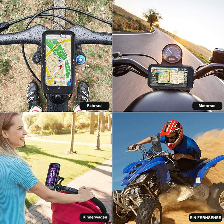 RideCharge Pro – Wodoodporny uchwyt na telefon z USB i 15W bezprzewodowym ładowaniem do roweru i e-roweru | Karnz