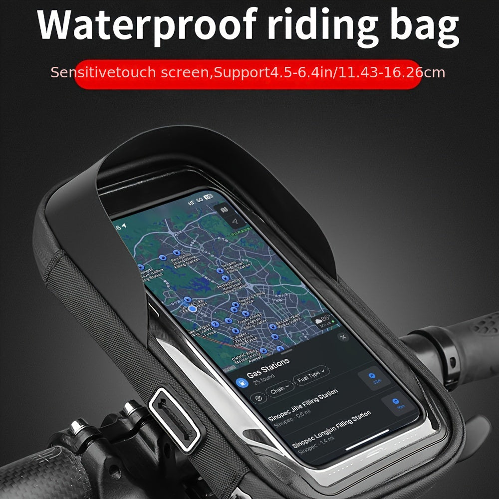 Wodoodporna uchwyt na telefon do roweru i motocykla – obrót 360° i odpowiedni dla telefonów 4,5–6,4 cala