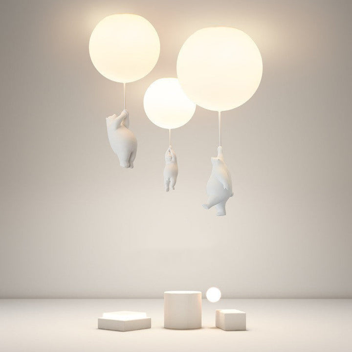 SkyDream Lampa sufitowa dla dzieci z niedźwiedziem i balonem - Zabawny design i energooszczędne oświetlenie LED | Karnz