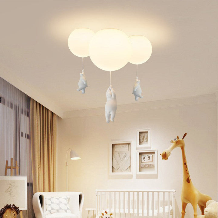 SkyDream Lampa sufitowa dla dzieci z niedźwiedziem i balonem - Zabawny design i energooszczędne oświetlenie LED | Karnz