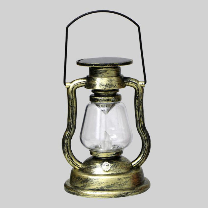 Lampka Solarna Retro Kerosinowa Lampka Konna LED Zewnętrzna Ogród Patio Dekoracja Przenośna Płomień Świeczka | Karnz