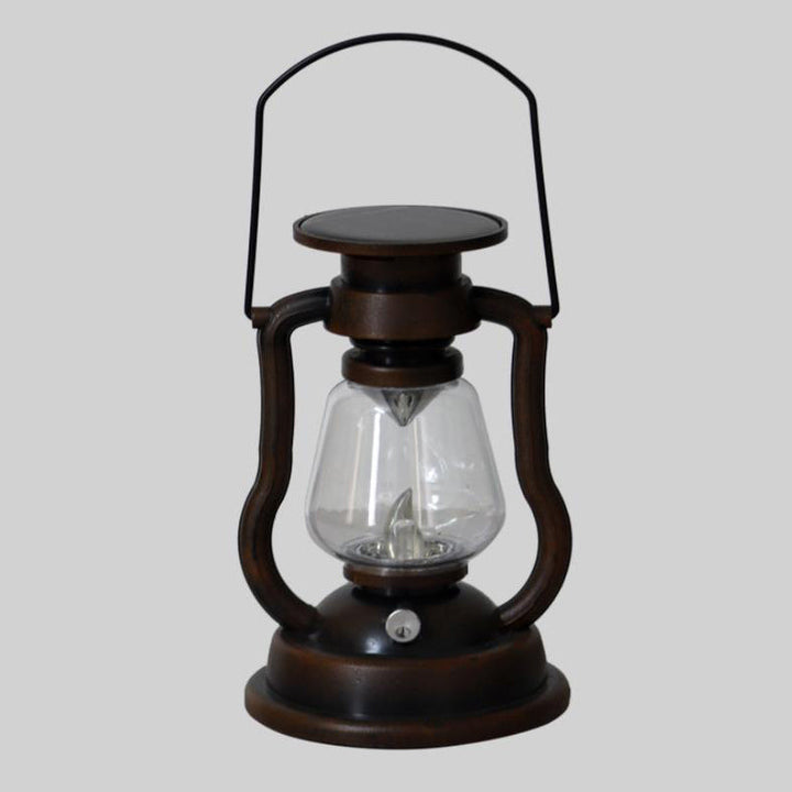 Lampka Solarna Retro Kerosinowa Lampka Konna LED Zewnętrzna Ogród Patio Dekoracja Przenośna Płomień Świeczka | Karnz