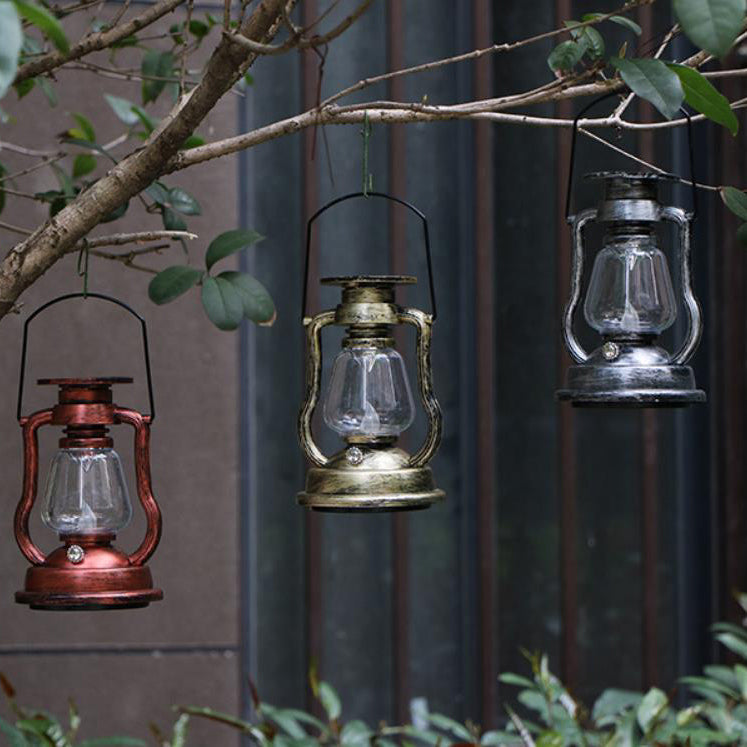 Lampka Solarna Retro Kerosinowa Lampka Konna LED Zewnętrzna Ogród Patio Dekoracja Przenośna Płomień Świeczka | Karnz