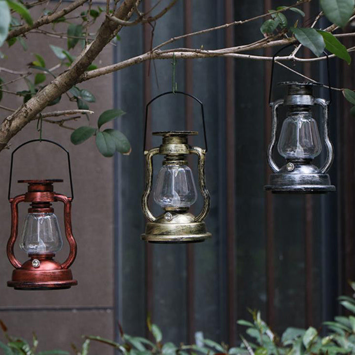 Lampka Solarna Retro Kerosinowa Lampka Konna LED Zewnętrzna Ogród Patio Dekoracja Przenośna Płomień Świeczka | Karnz