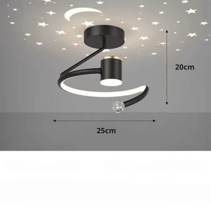 Lampa sufitowa LED z efektem gwiaździstego nieba – Nowoczesny design żyrandola do pokoju dziecięcego i salonu | Karnz