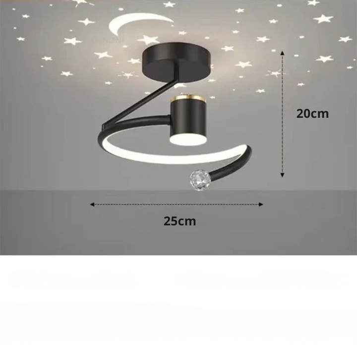 Lampa sufitowa LED z efektem gwiaździstego nieba – Nowoczesny design żyrandola do pokoju dziecięcego i salonu | Karnz