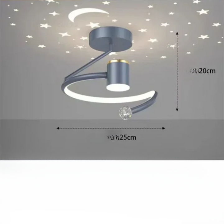 Lampa sufitowa LED z efektem gwiaździstego nieba – Nowoczesny design żyrandola do pokoju dziecięcego i salonu | Karnz